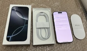 Apple iPhone 16 Pro | 128GB White Titanium | AT&T + Cricket ONLY * clean mint - Zdjęcie 1 z 8