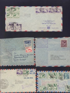 CHILE 1950s AIRMAIL AIRPLANES AVIATION LOT OF 5 COVERS - Picture 1 of 2