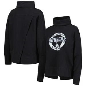 Women's Levelwear Black Los Angeles Dodgers Sunset Farm Team Pullover Sweatshirt - Picture 1 of 3