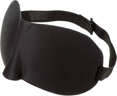 Ouch! Black & White Satin Curvy Eye-Mask - N15-4 - Image 1 of 4