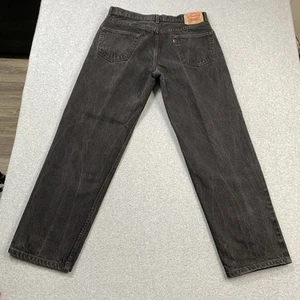 VINTAGE Levis 550 Jeans Men 36x32 Fits 34x31* Relaxed Denim Black Cotton Western - Picture 1 of 17
