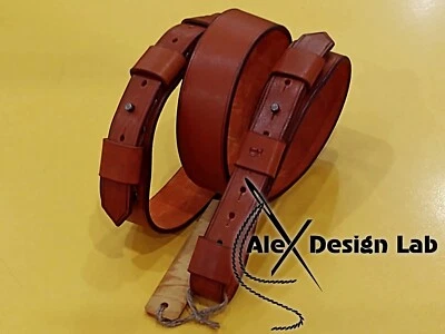 Rifle Leather Strap Hunting Tactical Shotgun Rifle Sling Gun Leather Genuine - Image 1 of 4