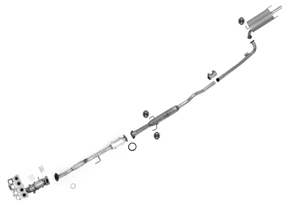 Sistema de escape y convertidor catalítico para Toyota Camry 02-06 2,4 L emisiones ULEV Foto 1 de 4