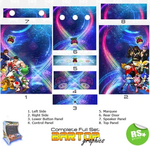 Juegos completos/medios retropie obras de arte arcade gráficos pegatinas todos los tamaños - Imagen 1 de 3