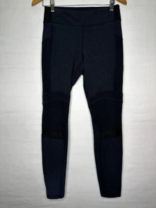 Lululemon Blue Motivate Moto Style Ribbed Detail Leggings Women’s Size 8 - Picture 1 of 9