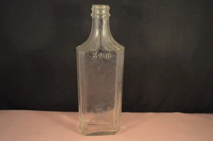 7 1/2" MEDICINE Vintage COLLECTIBLE BOTTLE "3 VIII" glass glassware VG+ - Picture 1 of 10
