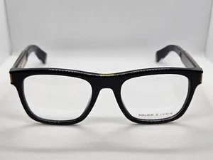 Police Lewis 15 SPLB31, SPL B31, Eyeglasses 0700 Black & Gold 53-20-145, Italy - Picture 1 of 18