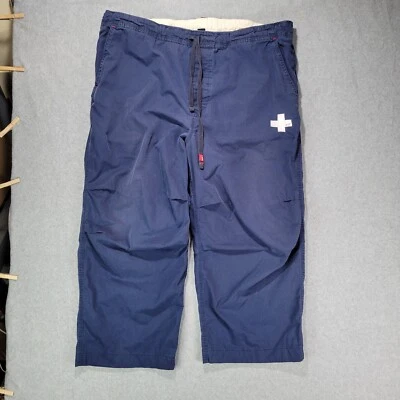 Pantalones Abercrombie Fitch Para Hombre XL Sueltos Pierna Ancha Cordón Cruz Logo Azul Y2K Foto 1 de 4