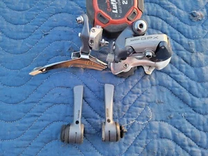 Suntour GPX Rear Derailleur Short Cage Race Front Derailleur Accushift Lever 6sp - Picture 1 of 7