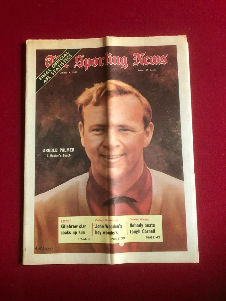 1970, Arnold Palmer, "The Sporting News" (No Label) Scarce / Vintage - Image 1 of 1