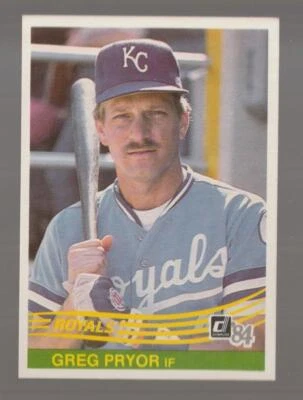 1984 Donruss Greg Pryor Kansas City Royals #374 Near Mint or Better - Image 1 of 2