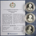 Gibraltar £5 Pound Crown Commemorative Coins, Base Metal & Silver, Bu & Proof