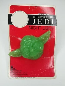 Vintage 1983 Star Wars Yoda Plug In Nachtlicht Adam Joseph auf Karte GETESTET - Bild 1 von 3