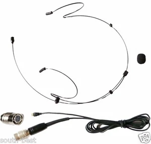 Dual ear Wearing Headset Face Microphone For Audio-Technica Hirose 4P Detachable - Picture 1 of 5