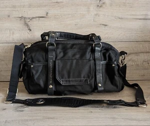 Mandarina Duck Bag Crossbody Bag Fabric Black Shoulder Bag with Pockets - Picture 1 of 14