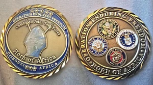 DJIBOUTI HORN OF AFRICA COMBINED JOINT TASK FORCE OEF 2" CHALLENGE COIN - Picture 1 of 1