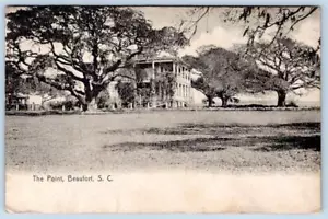 1910's THE POINT BEAUFORT SC BLACK & WHITE POSTCARD - Picture 1 of 2