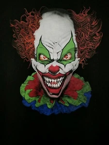 New EVIL SCARY CLOWN Mens T Shirt Size M 2XL Halloween - Picture 1 of 3
