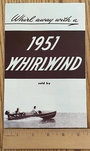 1951 WHIRLWIND Boat Standard Fisherman Deluxe Etc Dealer Sales Brochure Catalog - Picture 1 of 3