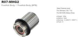 Bitex 6 pawl Heavy Duty Steel MTB Freehub body Shimano HG 10/11 speed Cassettes - Picture 1 of 1