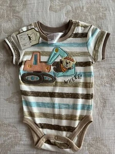 NWT Baby Grand Newborn Boys Cotton Bodysuit “ Tractor” Size 6/9 Months - Picture 1 of 8