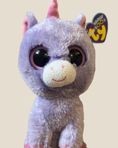 Ty Beanie Boos Rainbow The Unicorn 2011 Rare Retired 6” - Picture 1 of 6