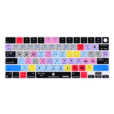 XSKN US EU Premiere Pro Keyboard Cover for 2021-2025 Macbook Pro 14.2/16.2 M1-M5 - Image 1 of 4