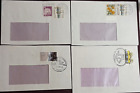 Germany  1985 4 COVERS FRANKED WITH  STAMPS AND LABELS & CANCELS