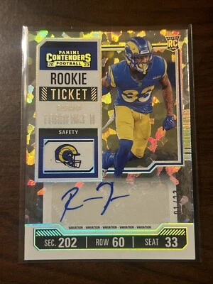 Rashad Torrence II 2023 Contenders Cracked Ice Rookie Ticket Auto /23 Rc #192 - Image 1 of 2