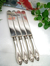 4  International Rogers   OLD COLONY   Silverplate  10 1/8" Dinner Knives   1911