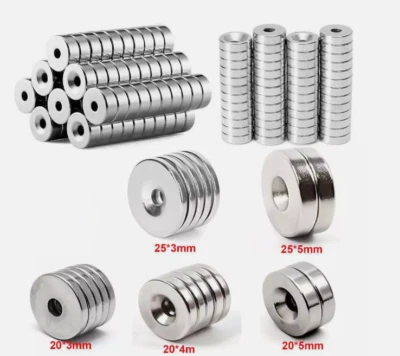 Countersunk Ring Round Disc Strong Magnet N35 Rare Earth NdFeB Magnet With Hole - image 1 of 4