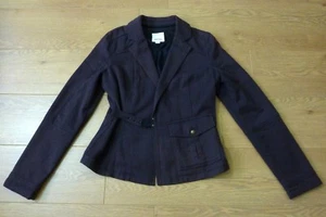 Diesel Damas Arenque Hueso Patrón Botón Único Gancho Cinturón Marrón Chaqueta Talla S - Imagen 1 de 12