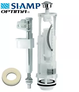 SIAMP Optima 49 Dual Flush Valve , Bottom Entry Inlet Float Valve 1/2 inch 15mm - Picture 1 of 12
