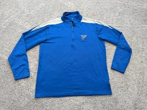NHL St. Louis Blues Hoodie Mens Medium Blue Sweatshirt Pullover 1/4 Zip Antigua - Picture 1 of 8