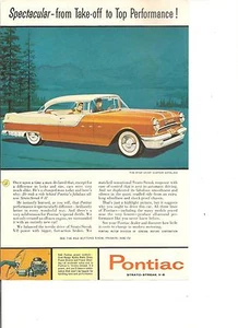  Magazine Ad-Vintage,  1955 Pontiac Strato-Streak V-8 Custom Catalina - Picture 1 of 1