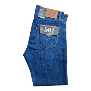 Original Levi's® 501 Blue Stonewash Men's Regular Fit Jeans - Picture 1 of 6