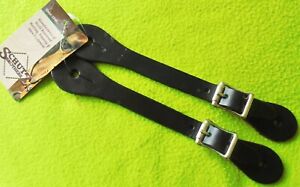 New SCHUTZ Brothers Women's BLACK Leather Western SPUR STRAPS~NWT~NR