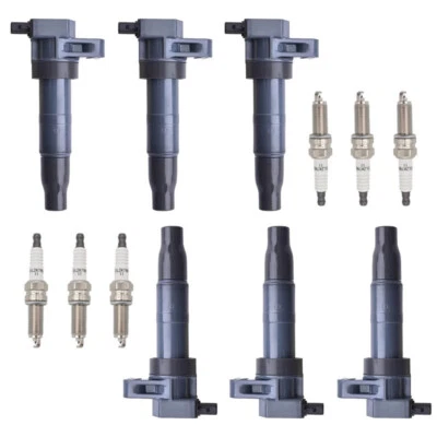 6X Ignition Coils + 6X Iridium Spark Plugs for 10-16 Hyundai Santa Fe Genesis V6 - Image 1 of 4