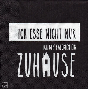 4 Servietten Napkins Tovaglioli Serviettentechnik Spruch Kalorien (1147) - Bild 1 von 1