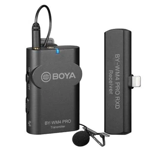 BOYA Wireless Lavalier Microphone iPhone iPad iOS Lapel Clip On Cordless Lav SM2 - Picture 1 of 7