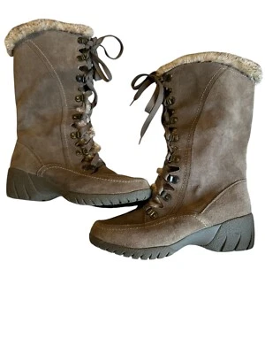 Sporto Megan Waterproof Tan Suede Tall with Faux Fur Winter Boot SZ 8.5M - Image 1 of 4