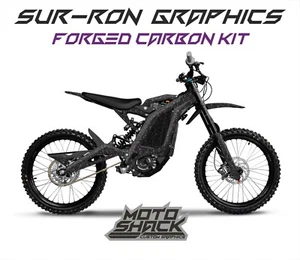 Forged Carbon Graphics Kit for Sur-Ron Light Bee X Surron Wrap Sticker Purple - Picture 1 of 2