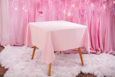 70" x 70" Square Tablecloth Table Cover Party Wedding Linen - Image 1 of 3
