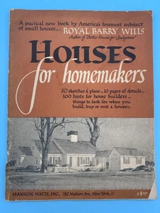 Houses for Homemakers 1945 by Royal Barry Wills Franklin Watts, Inc. - Picture 1 of 19