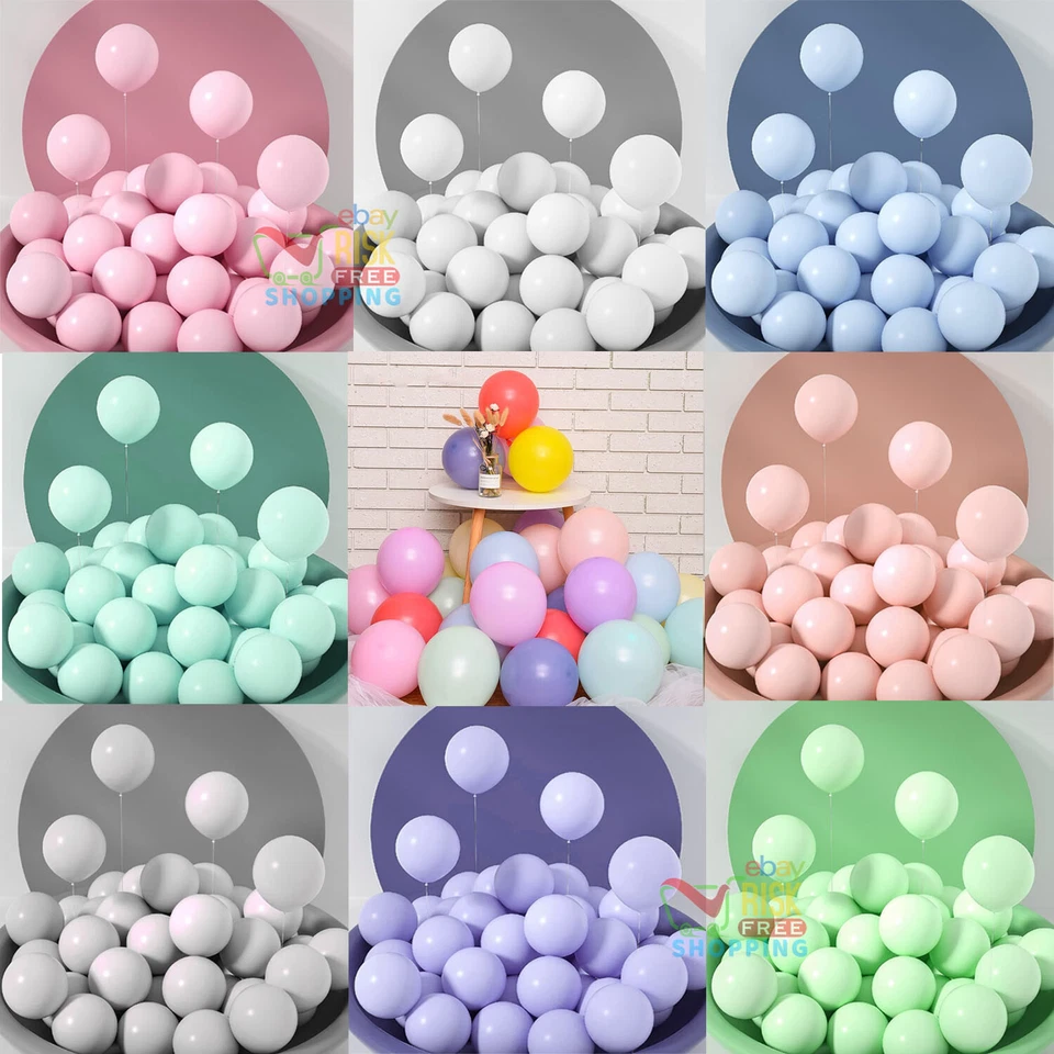 5" 10" 12" inch small pastel latex balloons WHOLESALE party birthday 100 wedding - Image 1 of 1