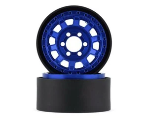 Vanquish Products KMC KM236 Tank 1.9" Beadlock Crawler Wheels (Blue) (2) - Picture 1 of 5