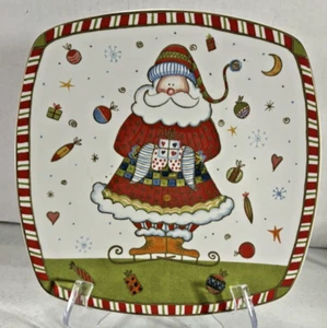 222 Fifth Christmas Play porcelain fine china - FTS International 8.25" square - Picture 1 of 4