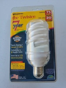  20T2/27 20W Spiral Compact Fluorescent 120V T2 Medium E26 2700K Warm White - Picture 1 of 5