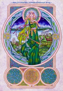 CELTIC IRISH FANTASY ART PRINT Eriu Shi Spiorad 16x11 By Jim FitzPatrick - Picture 1 of 7