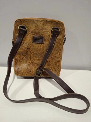 Relic Women's Browns Size Small Embossed Leather Paisley Crossbody Bag - Image 1 of 4